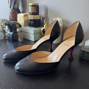 Christian Louboutin | 70mm | Size 38 | Black D’Orsay Heels